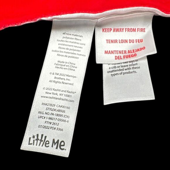 Little Me My First 1st Christmas Red Baby Security Blanket Lovey Plush Doll - Picture 8 of 11